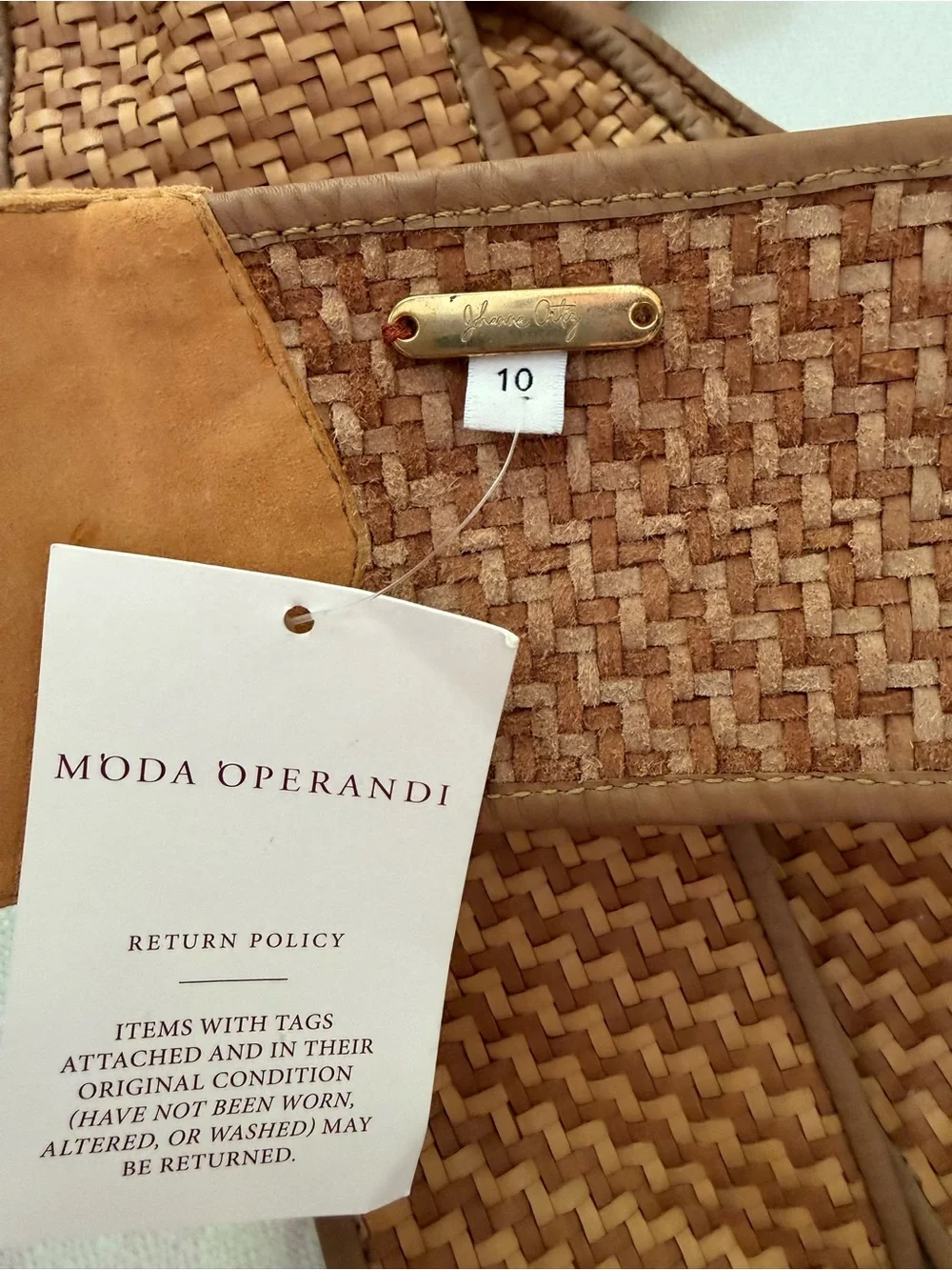 Johanna Ortiz Woven Braided Belt in Warm Tan and Honey - Picture 2 of 8